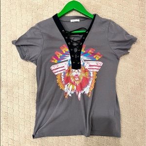 Girls Forever 21 Tied-up V-neck T-shirt